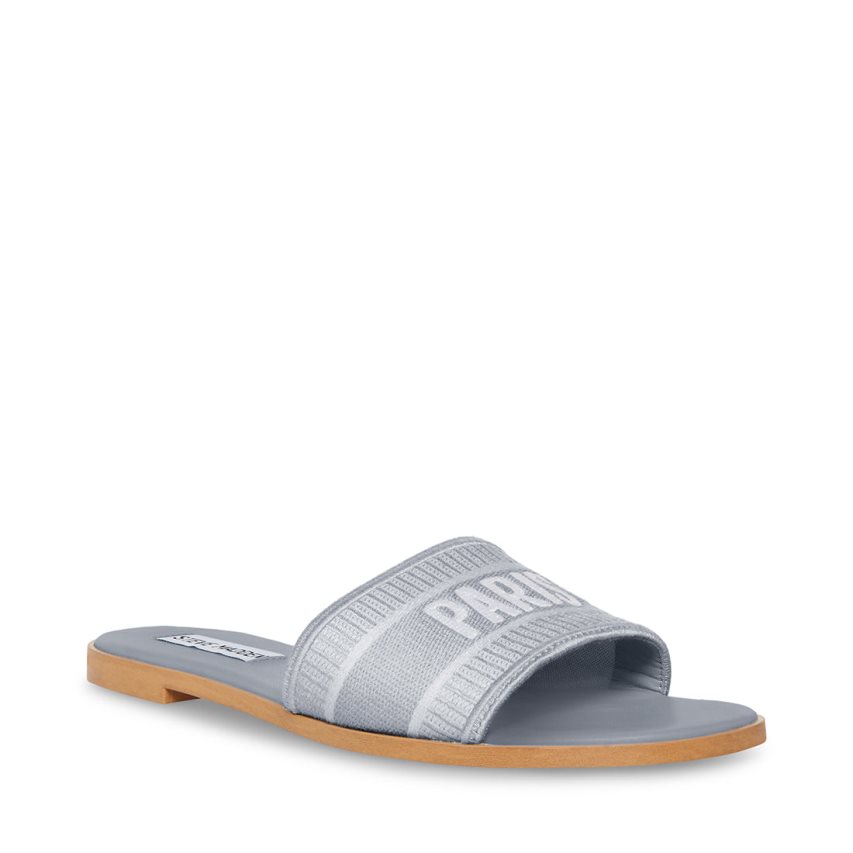 Grey Steve Madden Knox Women\'s Slides | PH 2756LWZ